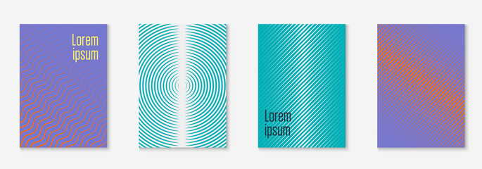 Fototapeta premium Corporate brochure cover page with minimalist geometric element.