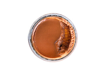 chocolate dessert cream sweet souffle or pudding choco creme brulee healthy meal food snack on the table copy space food background