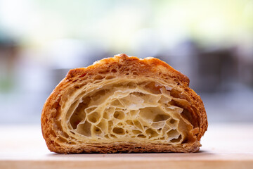 Inside of a croissant