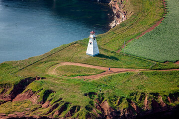 Fototapeta na wymiar Coastal Lighthouse Souris Prince Edward Island Canada