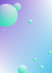 Fluid poster with round shapes