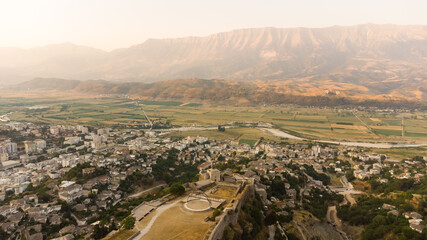 Fototapeta premium View of Old Town Gjirokaster, Albania