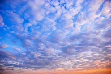 Evening sunset with beautiful clouds and sky.