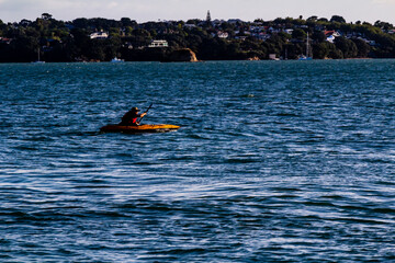 Various sailing vessels in Iron cove near the Birkenhead Wharf. Auckland, New Zealand