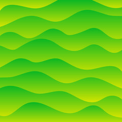 Wavy background with green gradient. Vector illustration.