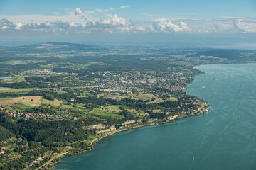 Fototapeta na wymiar Bodensee Ufer Nordseite luftbild