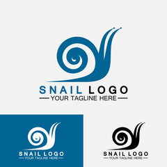 Snail logo template vector icon illustration design