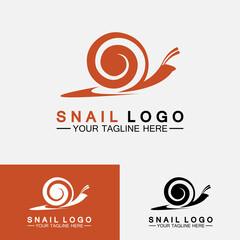 Snail logo template vector icon illustration design