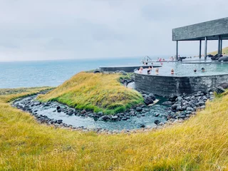 The Spectacular healthy GeoSea Swimming Pools at the Sea in Husavik, Iceland © Claudia Egger
