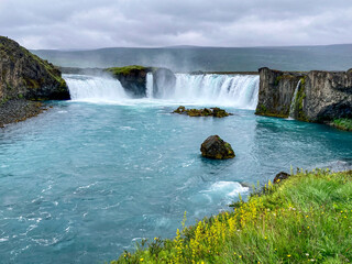 The Impressive Godafoss Waterfall in Iceland