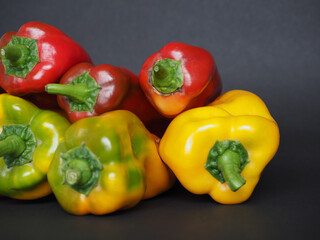 red and yellow peppers