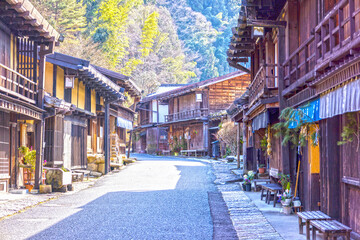 Fototapeta na wymiar 古い日本の街並み