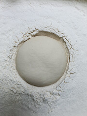Preparing the dough for pizza , scales	