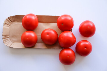 cherry tomatoes on a white background