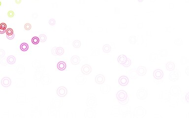 Light Pink, Green vector layout with circle shapes.