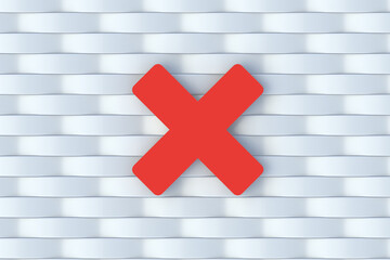 Obraz premium Simple shape of cross. Geometrical figure. Abstract background. 3d render