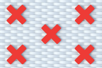 Obraz premium Simple shapes of crosses. Geometrical figure. Abstract background. Copy space. 3d render