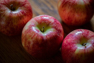 Jonagold red apples on the table