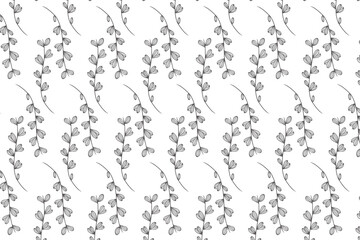 Vintage ornamental seamless flowers pattern background