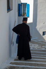 Greek priest. Cyclades Islands. Greece 