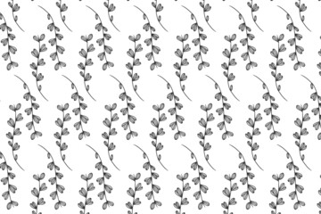 Vintage ornamental seamless flowers pattern background