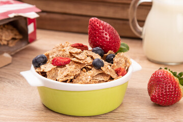 bowl of cereal and fruit