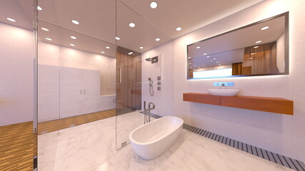 夜景が見えるベッドルーム