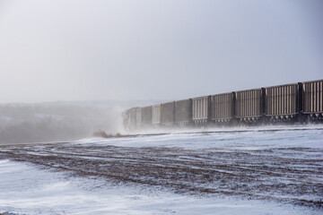 Train in winter time