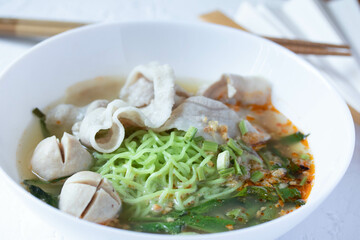 Sliced Pork Noodles, Jade Noodles