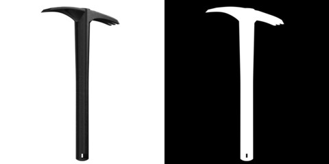 3D rendering illustration of a dual head hoe