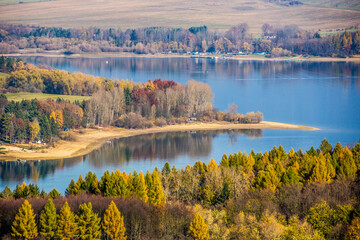 lake in autumn, Liptovska Mara, Liptov, Slovakia, Europe