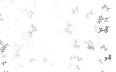 Light Gray vector doodle backdrop with branches.