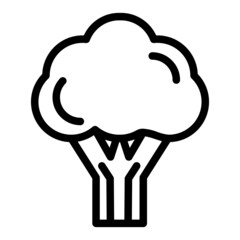 broccoli icon vector line style