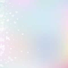 Fototapeta na wymiar White heart love confettis. Valentine's day gradie
