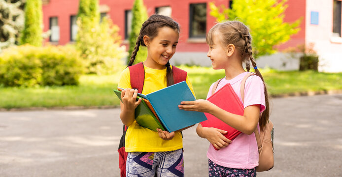 child girl schoolgirl elementary school student