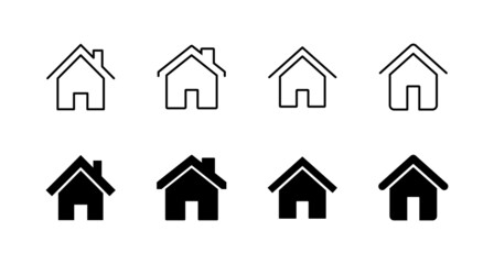 House icons set. Home sign and symbol