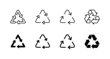 Fototapeta premium Recycle icons set. Recycling sign and symbol.