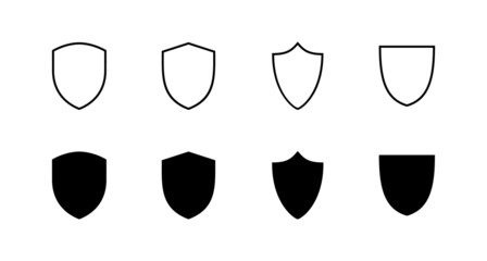 Shield icons set. Protection icon. Security sign and symbol