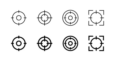 Target icons set. goal icon vector. target marketing sign and symbol