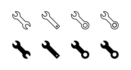 Wrench icons set. repair icon. tools sign and symbol