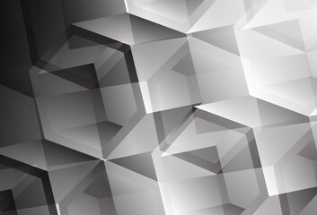 Light Gray vector pattern with colorful hexagons.