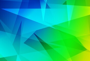 Light Blue, Green vector layout with lines, triangles.