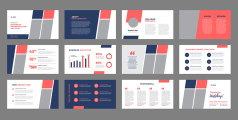 Business Presentation Brochure Guide Design or Pitch Deck Slide Template or Sales Guide Slider