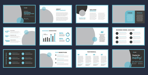 Business Presentation Brochure Guide Design or Pitch Deck Slide Template or Sales Guide Slider