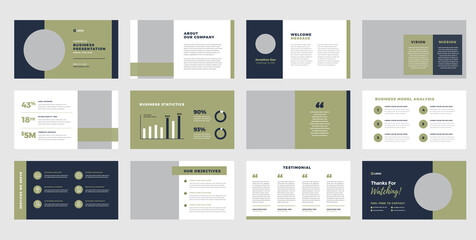 Business Presentation Brochure Guide Design or Pitch Deck Slide Template or Sales Guide Slider