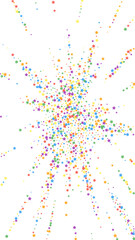 Festive eminent confetti. Celebration stars. Rainb