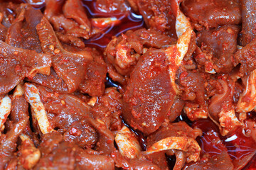 Chinese traditional food -- spicy meat slices