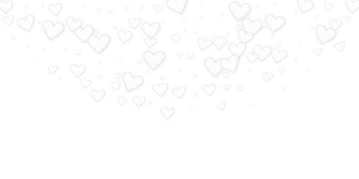 White heart love confettis. Valentine's day semici © Begin Again