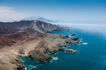 Isolated Pacific Coast South of Chimbote Ancash Peru © Overflightstock