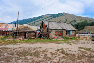 Hemu Village's original housing complex. Hongjin Tuwa Folk custom house - obrazy, fototapety, plakaty